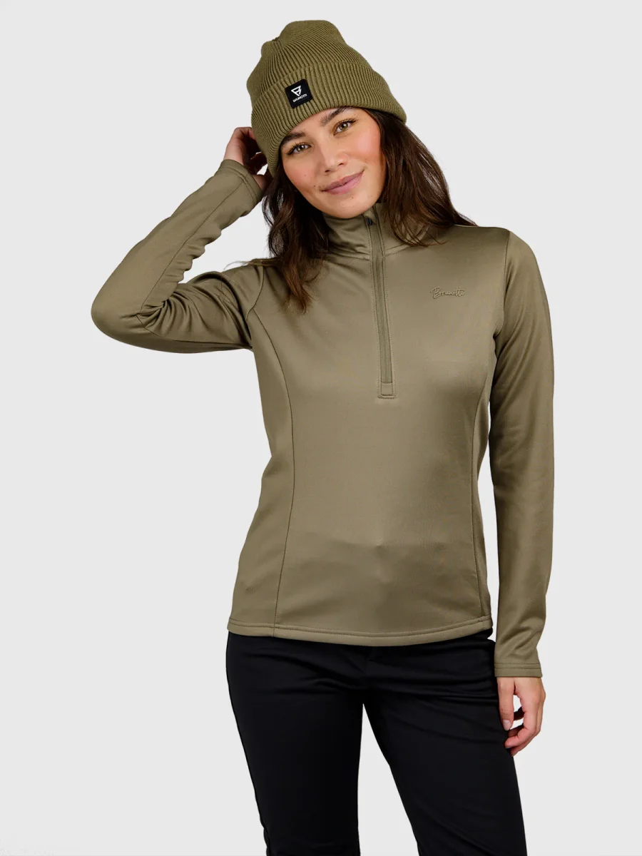 Heronne Women Fleece | Dusky Green - Afbeelding 2