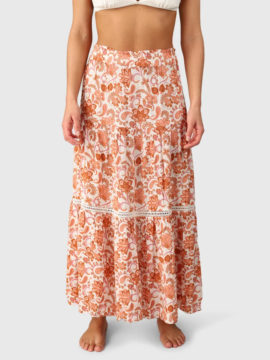 Romya-Paisley Women Skirt | Snow - Afbeelding 4