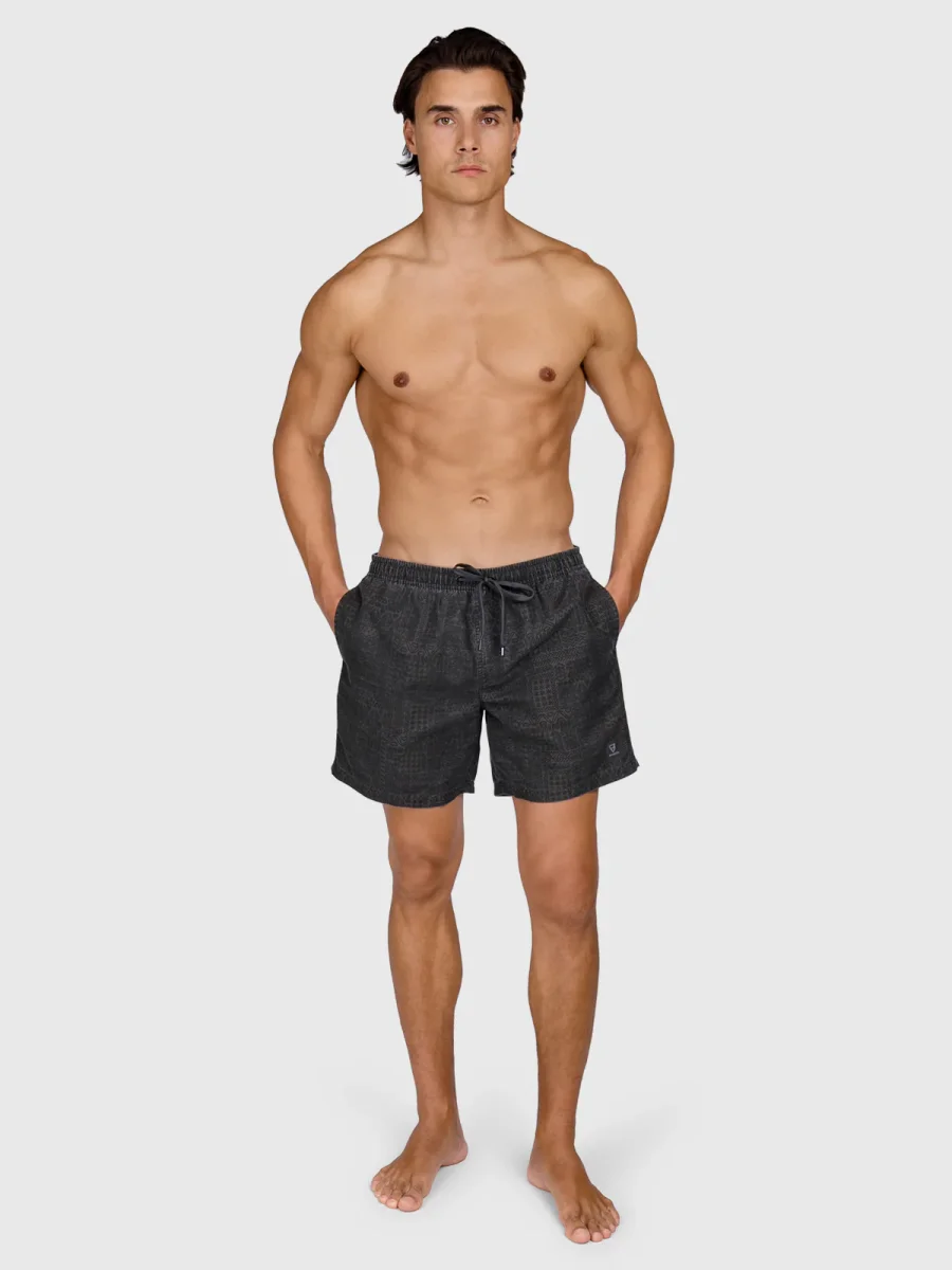 Helios-Print Men Swim Shorts | Black - Afbeelding 6