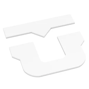 U Logo Diecut Sticker White